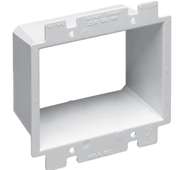 4-GANG...1 1/2" DEEP BOX EXTENDER WHITE