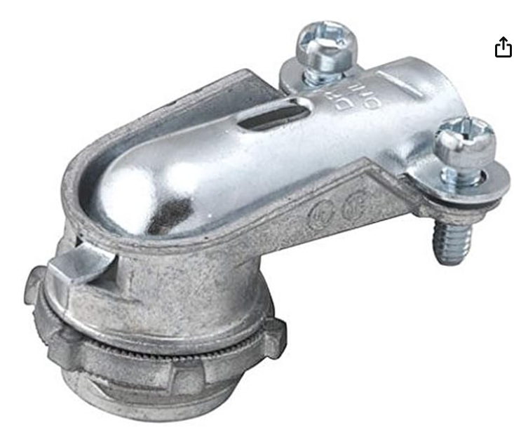 90 ANGLE SQUEEZE CONNECTOR 1" ZINC DIE CAST