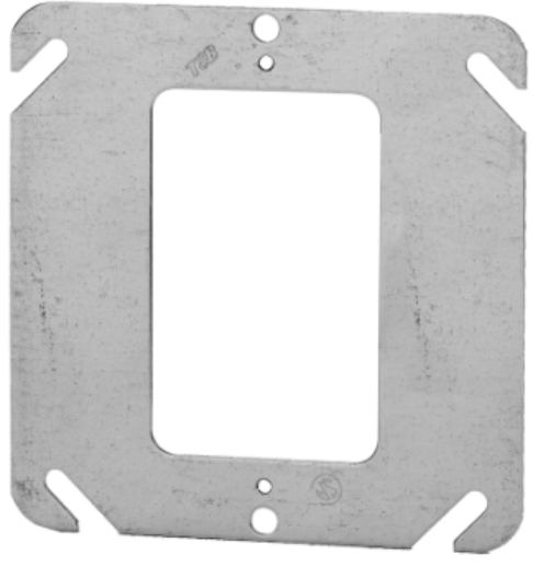 STEEL 1-GANG FLAT COVER 4" x 4"