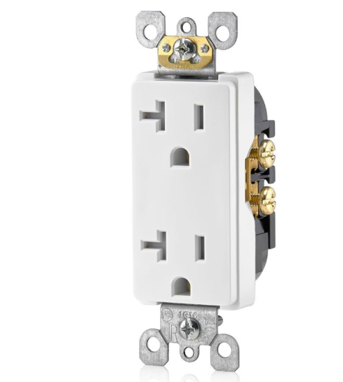 20A 120V DECORA RECP WHT