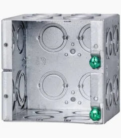 STEEL TWO GANG MASONRY BOX WITH KO