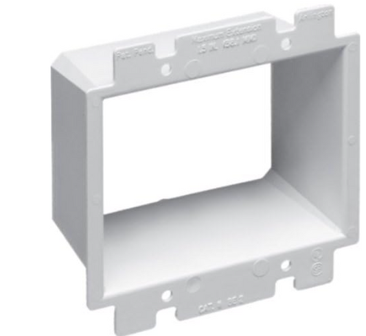 3-GANG...1 1/2" DEEP BOX  EXTENDER WHITE