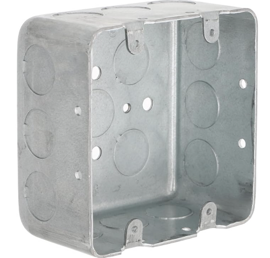 4 11/16" STEEL SQUARE DEEP BOX WITH  KO