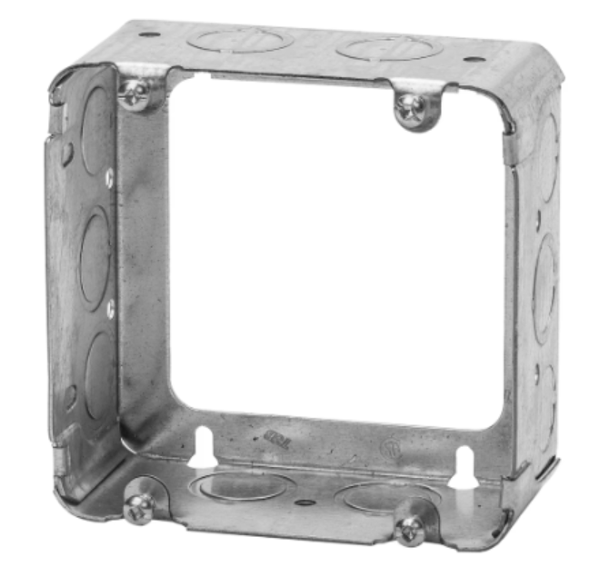 4 11/16" STEEL SQUARE DEEP EXTENSION  BOX WITH KO