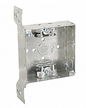 4 11/16" STEEL SQUARE DEEP WRAP AROUND BOX WITH KO