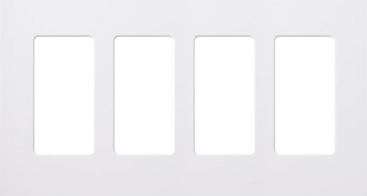 4 GANG DECORA PLATE NYLON WHITE