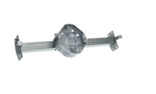 4" OCTAGONAL CEILING FAN BOX WITH  BAR HANGER