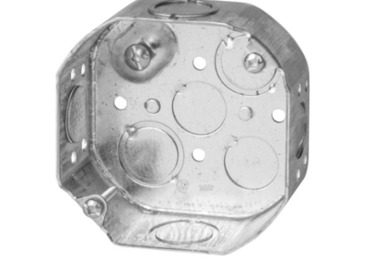 4" STEEL DEEP OCTAGONAL BOX WITH 1/2"  KO