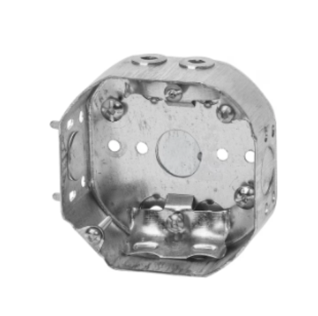 4" STEEL DEEP OCTAGONAL BOX WITH  CABLE CLAMP
