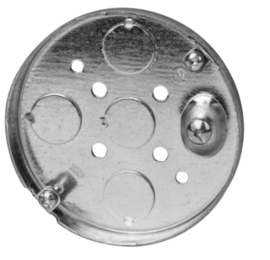 4" STEEL PANCAKE BOX WITH 1/2" KO.......4"  x 1/2"