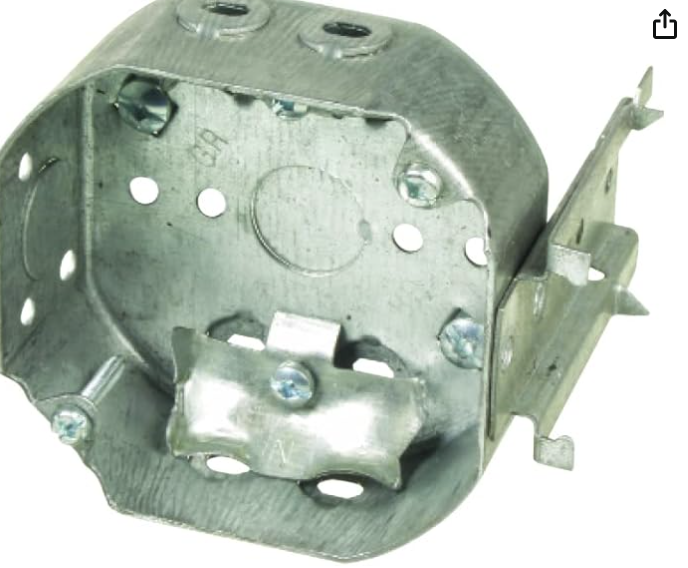 4" STEEL RETROFIT OCTAGONAL BOX WITH  CABLE CLAMP