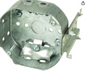 4" STEEL RETROFIT OCTAGONAL BOX WITH  CABLE CLAMP