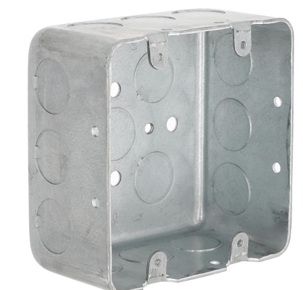 4" STEEL SQUARE DEEP BOX WITH  KO