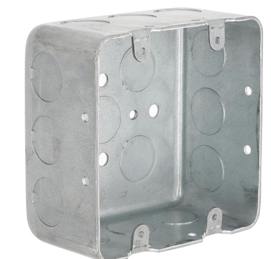 4" STEEL SQUARE DEEP BOX WITH  KO