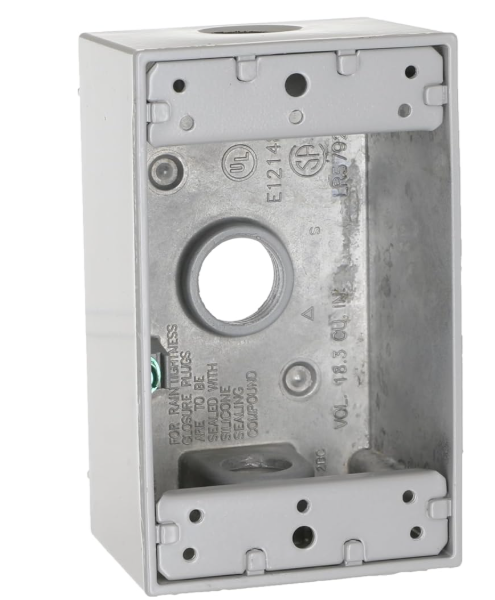 4" STEEL SQUARE DEEP WRAP-AROUND  BOX WITH KO