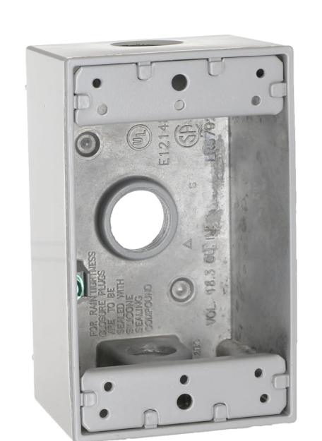 4" STEEL SQUARE SHALLOW EXTENSION   BOX WITH KO