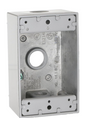 4" STEEL SQUARE SHALLOW EXTENSION   BOX WITH KO