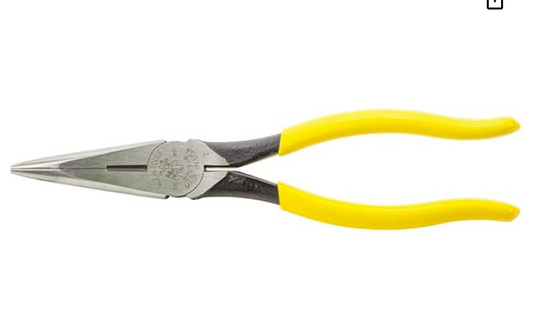 8IN LONG NOSE PLIERS SIDE CUTTING