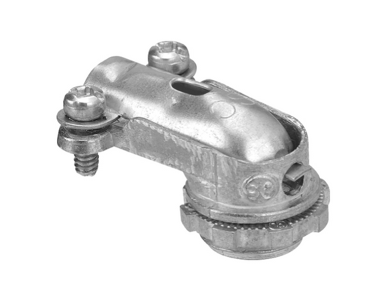 90 ANGLE SQUEEZE  CONNECTOR 1/2" ZINC DIE CAST