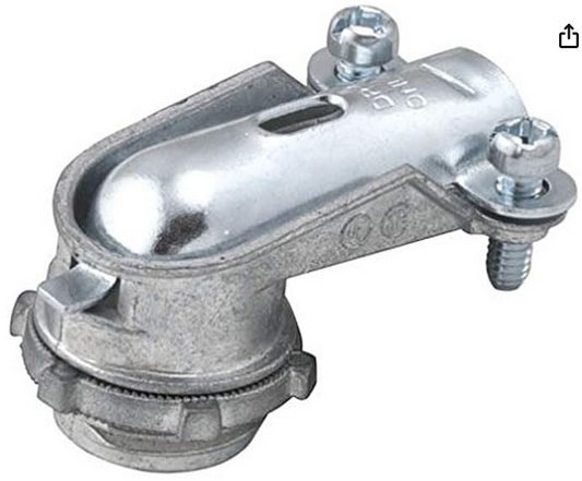 90 ANGLE SQUEEZE  CONNECTOR 3/4" ZINC DIE CAST