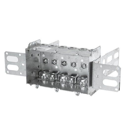 THREE GANG WELDED DEVICE BOX WITH  WRAP-AROUND BRACKET