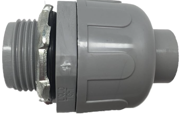 NON-METALLIC LIQUID TIGHT  CONNECTOR 3/4" GRAY COLOR