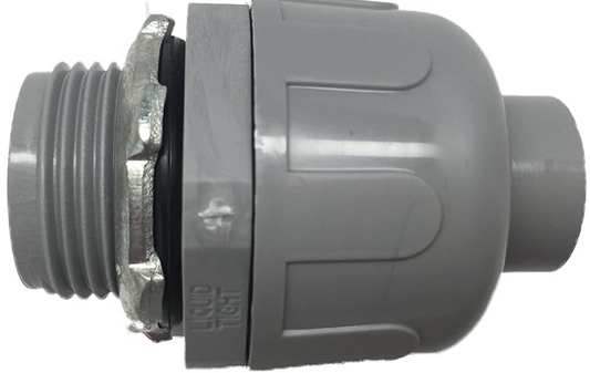 NON-METALLIC LIQUID TIGHT  CONNECTOR 3/4" GRAY COLOR