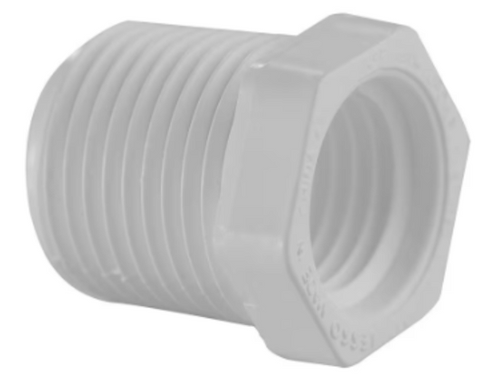 PVC REDUCING BUSHING 1/2" -  3/4"