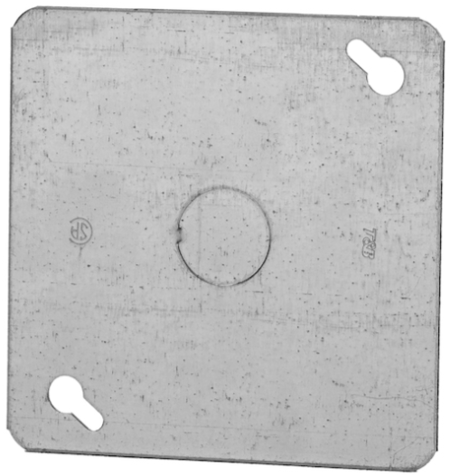 STEEL FLAT COVER 1/2 KO 4" x 4"
