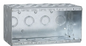 STEEL FOUR GANG MASONRY BOX WITH  KO