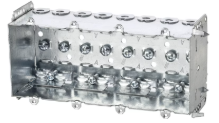STEEL FOUR GANG WELDED DEVICE  BOX 3" x 7 3/8" x 2 1/2"