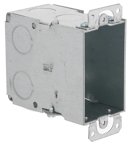 STEEL GANGABLE DEEP DEVICE BOX WITH  FLUSH EARS