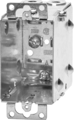 STEEL GANGABLE DEVICE BOX WITH FLUSH EARS 3" x 2" x 2 1/2"