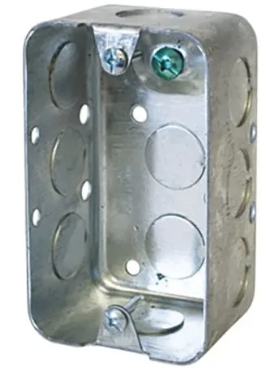 STEEL RECTANGLE UTILITY BOX 4" x 2  1/2" x 1 7/8"