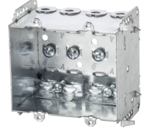 STEEL TWO GANG WELDED DEVICE  BOX 3" x 3 3/4" x 2 1/2"