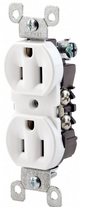 TAMPER RES 15A DECORA RECEPT WHT