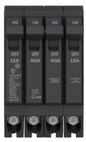 Quad 15A/1P & 40A/2P & 15A/1P 120/240V THQLQ Breaker