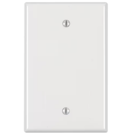 1-GANG WALLPLATE  FLUSH  MOUNT WHITE BLANK FILLER.