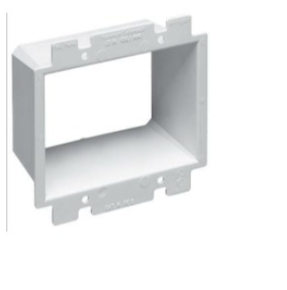 2-GANG...1 1/2" DEEP BOX  EXTENDER WHITE