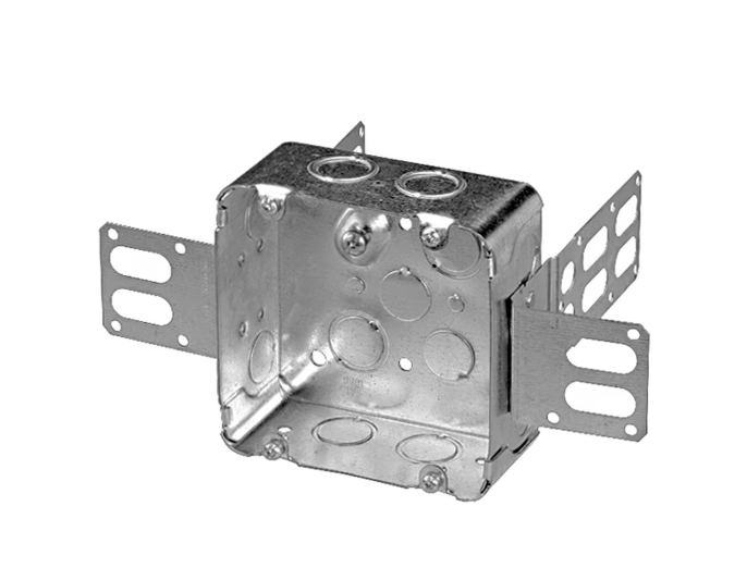 4 11/16"  SQUARE CONDUIT BOX WITH BRACKET