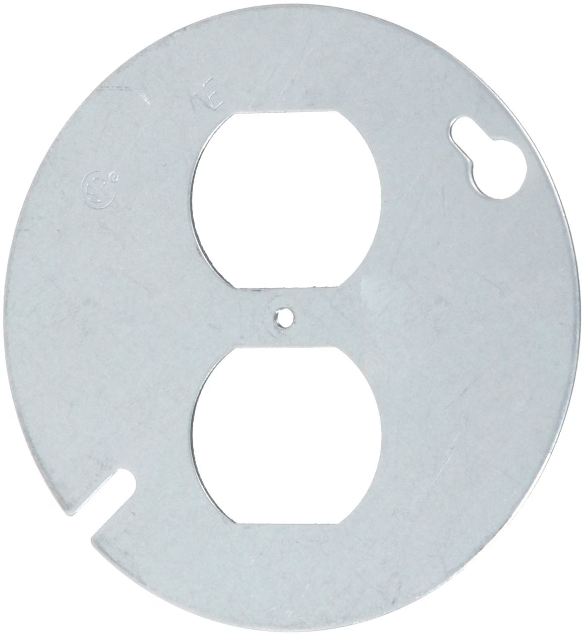 STEEL ROUND COVER -DUPLEX  RECEPTACLE 4" x 4"