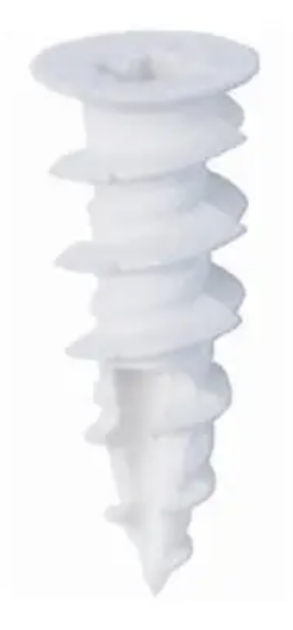 #8 Plastic Wall Driller - White (Qty 100)