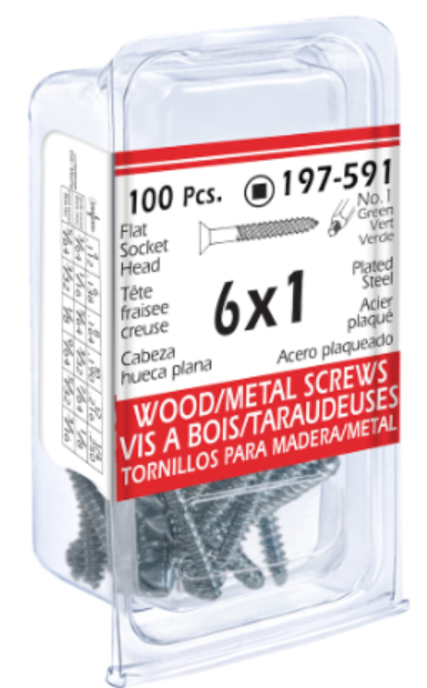 6 x 1 Flat Kwixin (Qty 100)