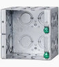 STEEL TWO GANG MASONRY BOX WITH  KO