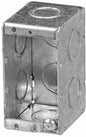 STEEL ONE GANG SHALLOW MASONRY  BOX WITH KO
