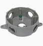 ROUND WEATHERPROOF BOX 1-9/16" DEEP GRAY COLOR 5x1/2"